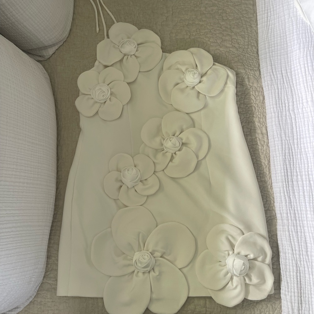 Bridal White Floral Dress